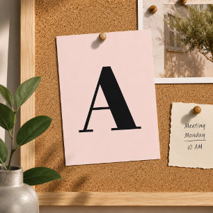 Custom Letter Postcard Pink Initial Mailer Card