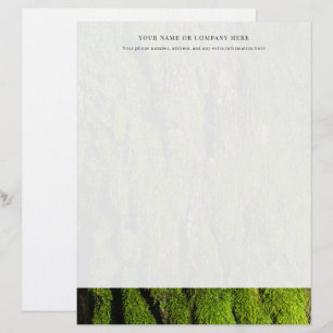 Custom Letterhead with Lush Moss on Tree