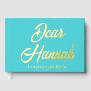 Custom Letters to the Bride Hen Do Bridal Shower Foil Guest Book