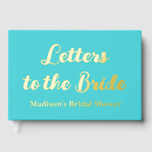 Custom Letters to the Bride Hen Do Bridal Shower Foil Guest Book