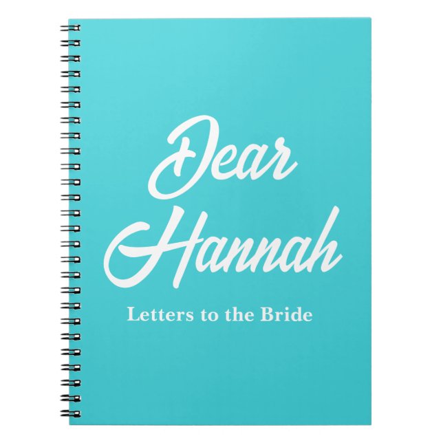 Custom Letters to the Bride Hen Do Bridal Shower Notebook (Front)