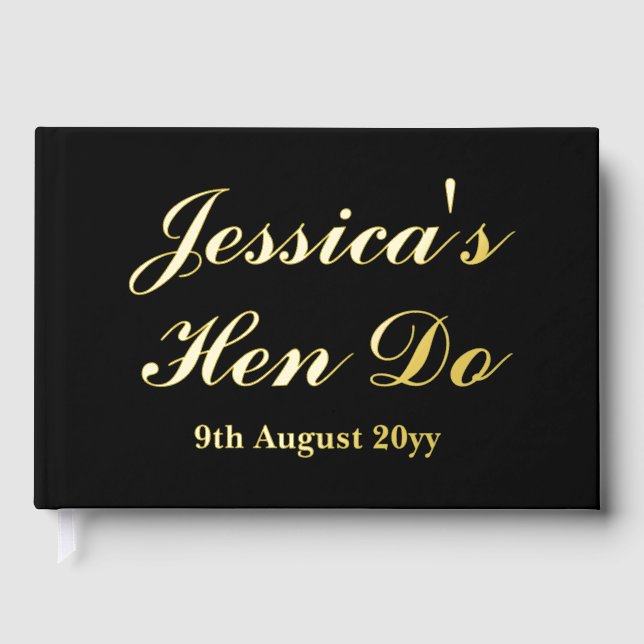 Custom Letters to the Bride Hen Do Trip Weekend Foil Guest Book (Front)
