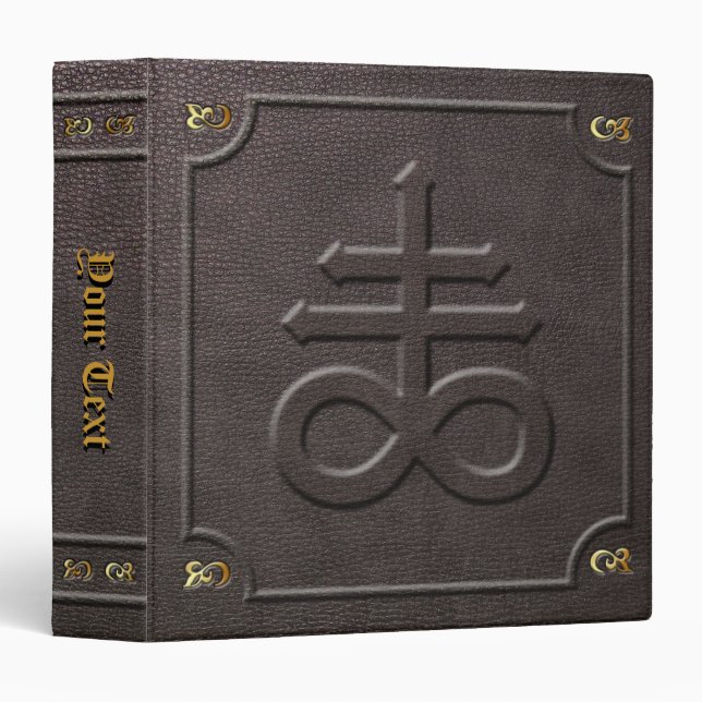 Custom Leviathan Cross Book of Shadows 3 Ring Binder (Front/Spine)