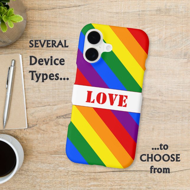 custom LGBTQIA+ Rainbow Flag Stripe Pride Month -  Case-Mate iPhone Case (Creator Uploaded)
