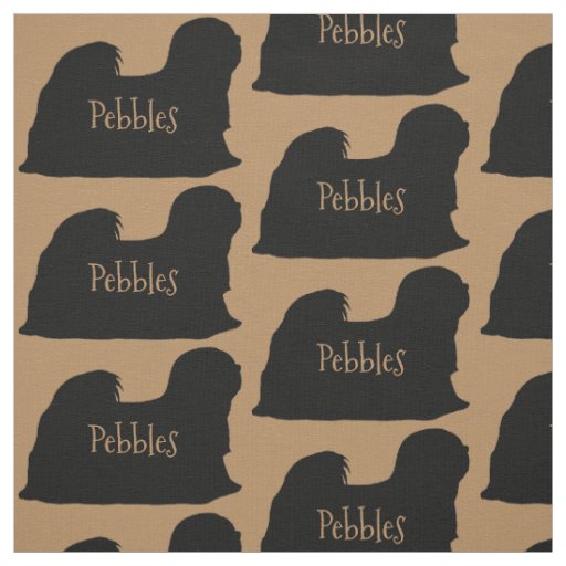Custom Lhasa Apso Dog Fabric