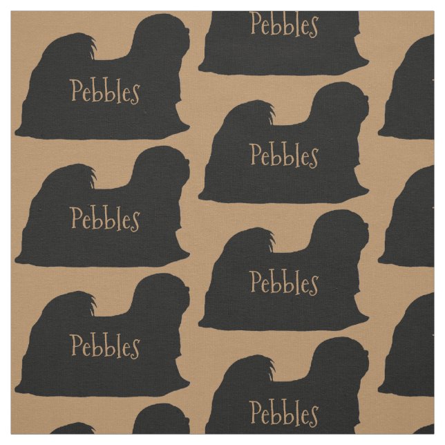 Custom Lhasa Apso Dog Fabric (Swatch)