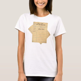 Custom Library Book Card T-Shirt