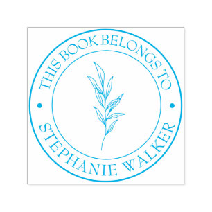 Custom Library Book Stamp - Ex Libris - Bookplate