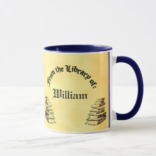 Custom "Library of" Book Reading Mug