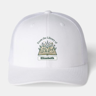 Custom Library of Name Floral Hat