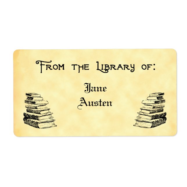 Custom "Library Of" Vintage Art Labels (Front)