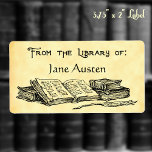 Custom &quot;library Of&quot; Vintage Books Label at Zazzle