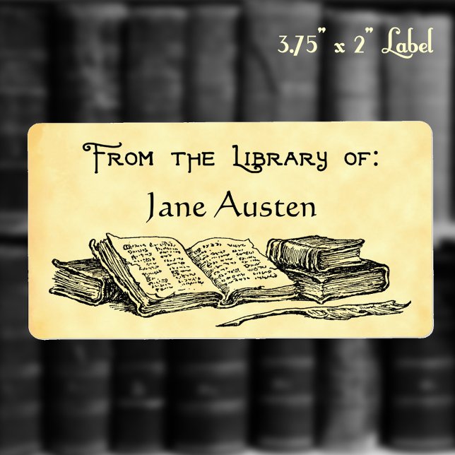 Custom "Library Of" Vintage Books Label (Creator Uploaded)