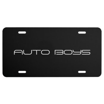 Custom License Plate - Add Your Text by AutoBoys at Zazzle