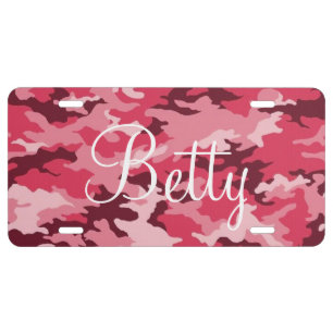 Custom License Plate - Camo Name