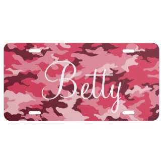 Custom License Plate - Camo Name