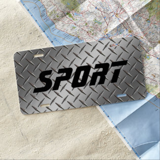 Custom License Plate - Diamond Plate