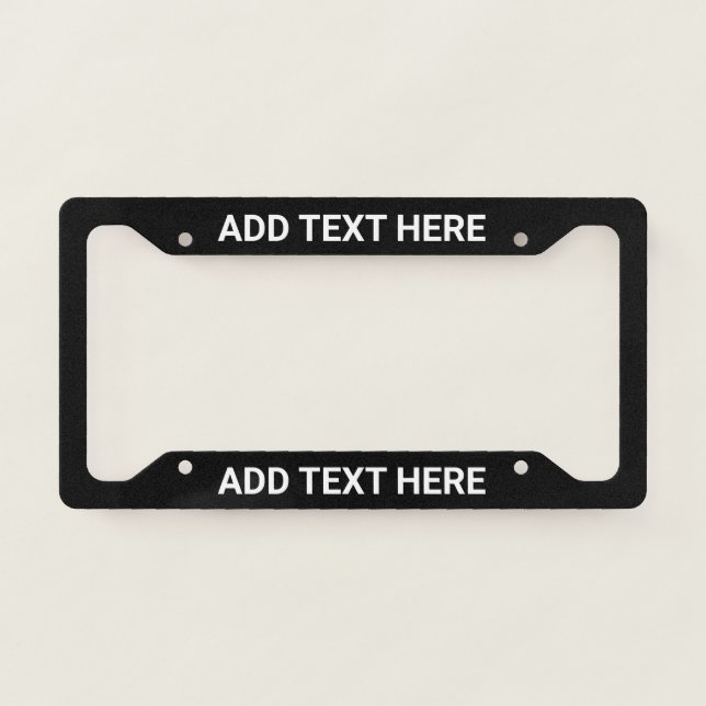 Custom License Plate Frame (Front)
