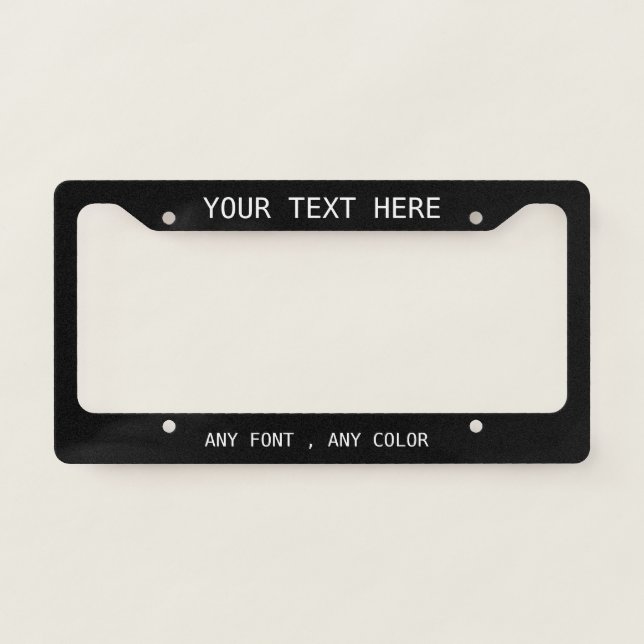 Custom License Plate Frame (Front)