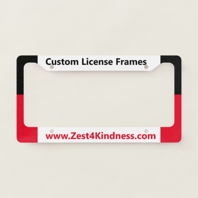 Custom License Plate Frame (Front)