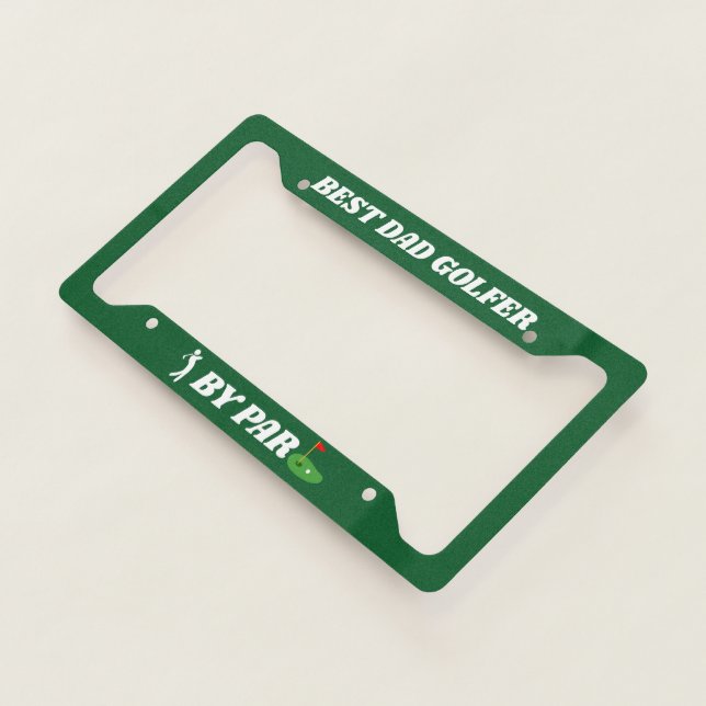 Custom License Plate Frame | Best Dad By Par Gift (3/4)
