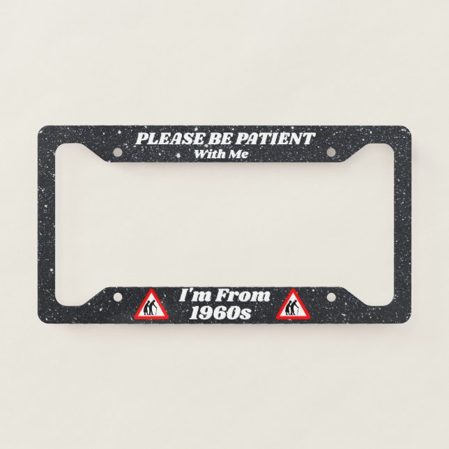 Custom License Plate Frame, Funny 2000s 90s Humor  Frame (Front)