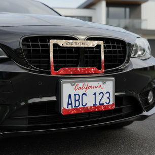 “Custom License Plate Frame – Personalized Car Gif