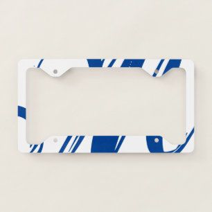 🔥Custom License Plate Frame White & Blue