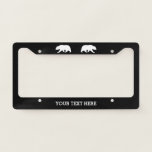 Custom license plate frame with bear logo<br><div class="desc">Custom license plate frame with bear logo. Add your own name or funny quote. Make your own custom frames for your vehicle or boat trailer. Unique automotive gift ideas for him or her.</div>