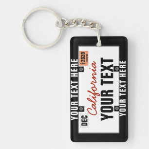 Custom License Plate Funny Keychain