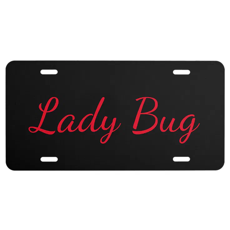 Custom License Plate - Lady Bug | Zazzle