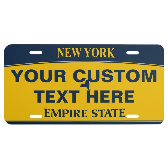 Custom License Plate Personalized New York (Front)