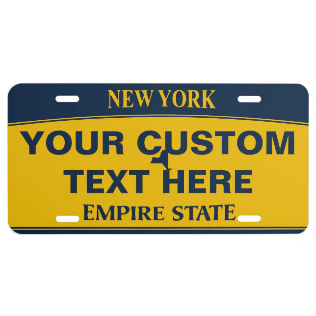 Picture of Custom License Plate Personalized New York | Zazzle