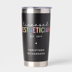 Custom Licensed Esthetician Cosmetologist Insulated Tumbler