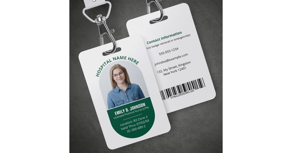 Custom Licensed Practical Nurse LPN Photo Logo Badge | Zazzle
