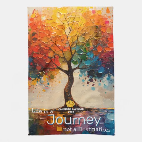 Custom Life is a Journey Not a Destination  Kitchen Towel