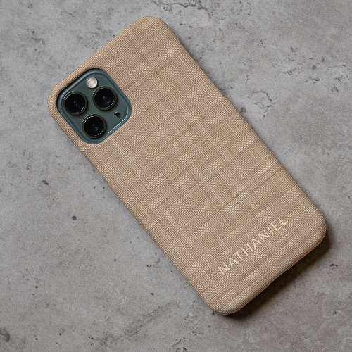 Custom Light Beige Tan Taupe Brown Texture Pattern iPhone 11 Pro Case