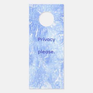 Custom Light Blue Abstract Door Hangers