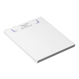 Custom Light Blue Corner Business Notepad