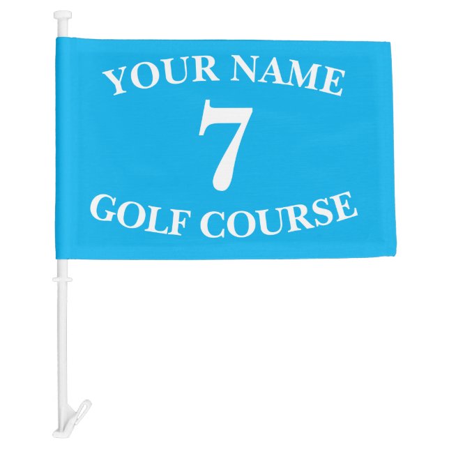 Custom Light Blue Golf Flag (Front)