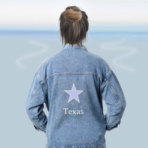 Custom Light Blue Star Denim Jacket