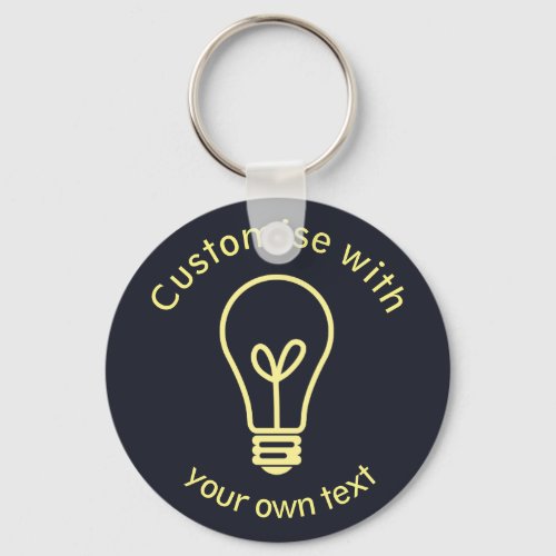 Custom Light Bulb Icon Keychain