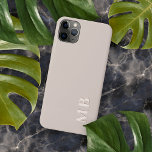Custom Light Ecru Beige Neutral Cream Colored iPhone 11 Pro Max Case<br><div class="desc">Contemporary light ecru beige brown neutral natural colored monogram cellphone case. With room to customize with a name, monogram, or initials of your choice. Beautiful, modern, and cool cover for the trend-savvy and art-loving hip trendsetter, artsy motif lover who wants to protect their phone from dust and dirt, wear and...</div>