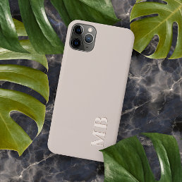 Custom Light Ecru Beige Neutral Cream Colored iPhone 11Pro Max Case