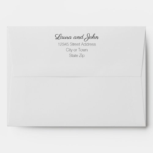 Custom Light Gray Whisper Grey 5x7 Envelope