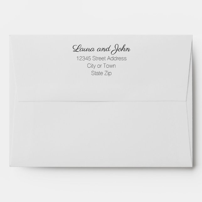 Custom Light Gray Whisper Grey 5x7 Envelope (Back (Top Flap))