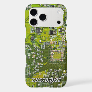 Custom Light Green PCB Circuit Board for IT Pros 2 iPhone 17 Pro Max Case