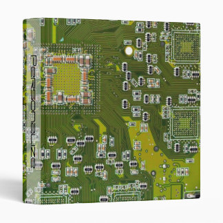 Custom Light Green PCB Circuit Board for IT Pros 3 Ring Binder