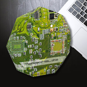 Custom Light Green PCB Circuit Board for IT Pros Acrylic Award