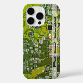 Custom Light Green PCB Circuit Board for IT Pros iPhone 16 Pro Case